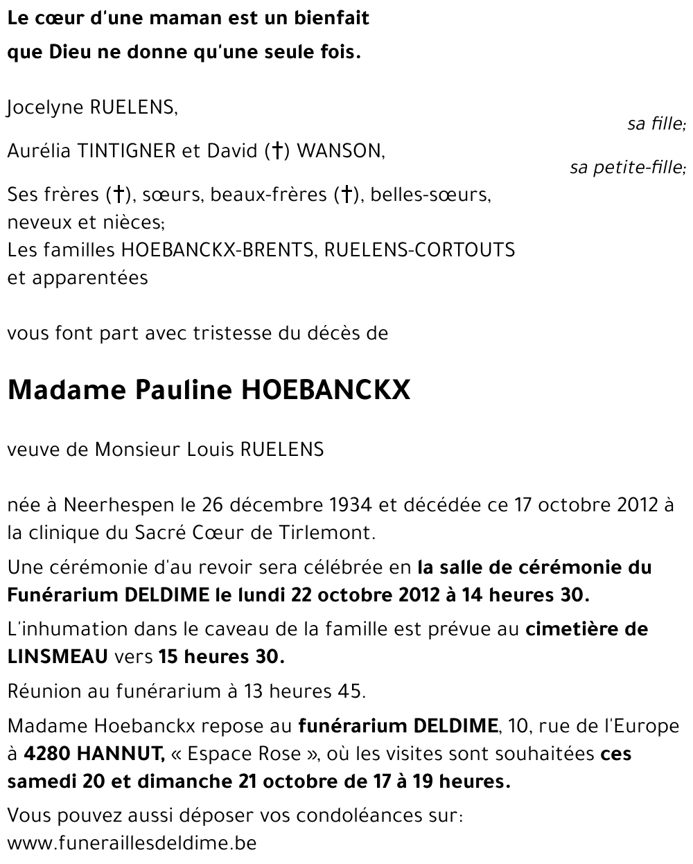 Pauline HOEBANCKX