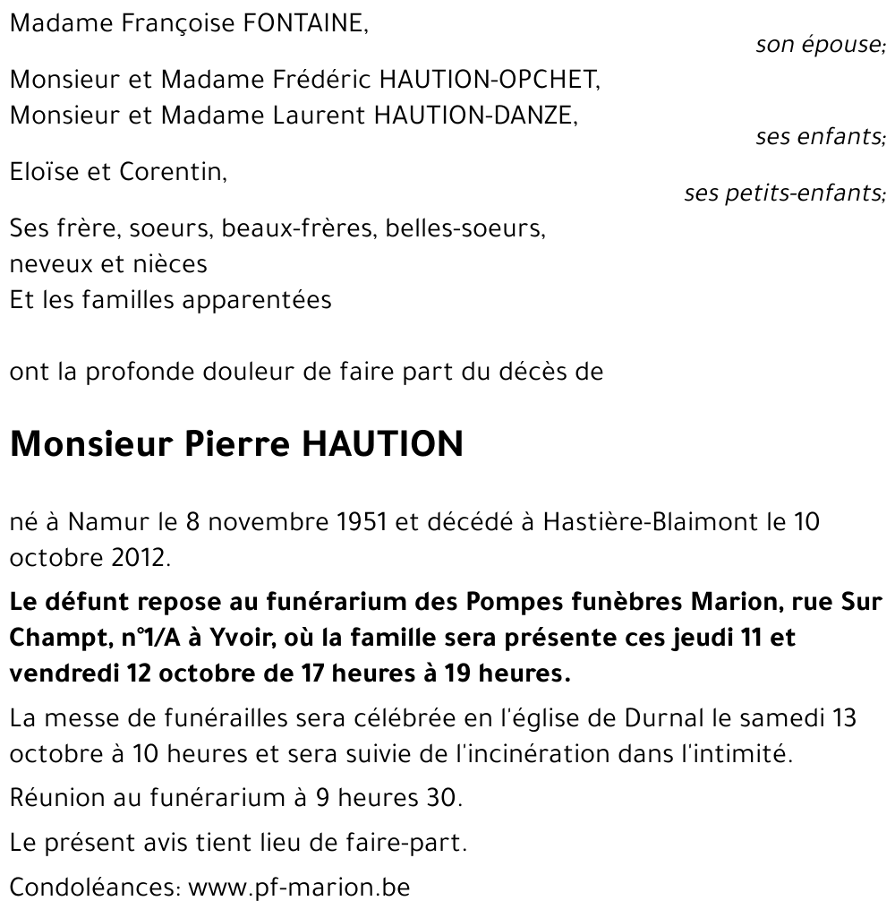 Pierre HAUTION