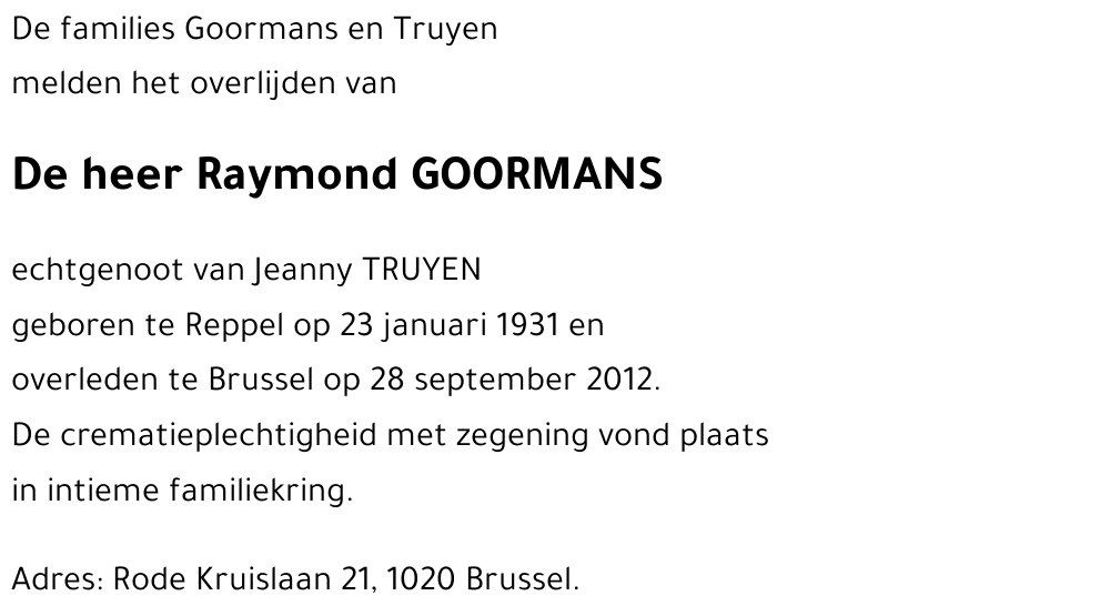 Raymond GOORMANS