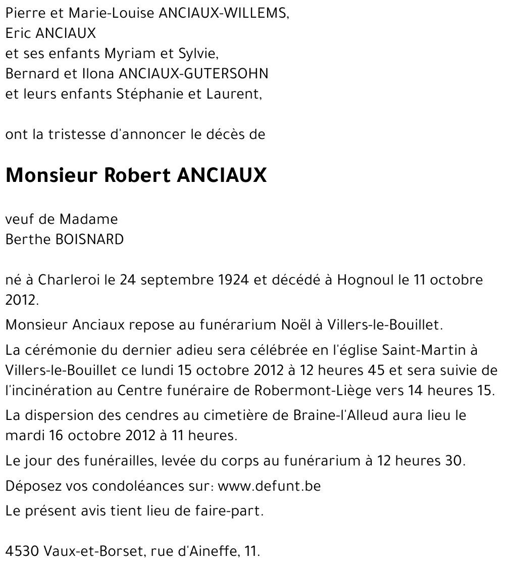 Robert ANCIAUX