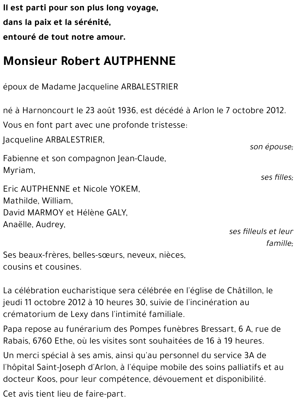 Robert AUTPHENNE