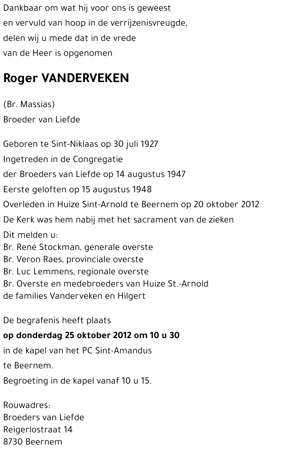 Roger VANDERVEKEN