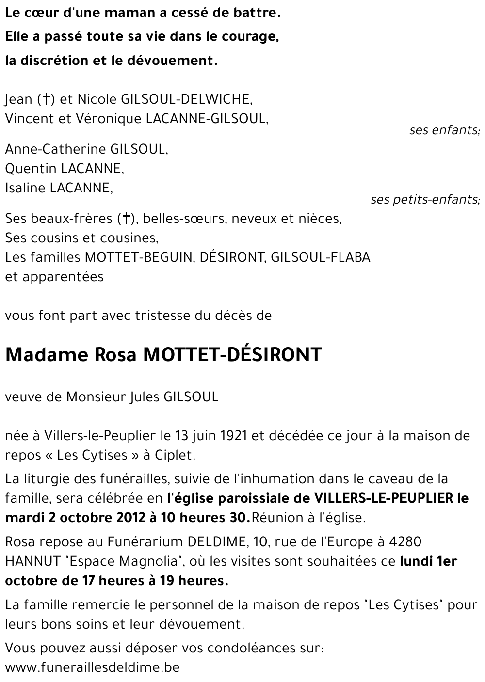 Rosa MOTTET-DÉSIRONT