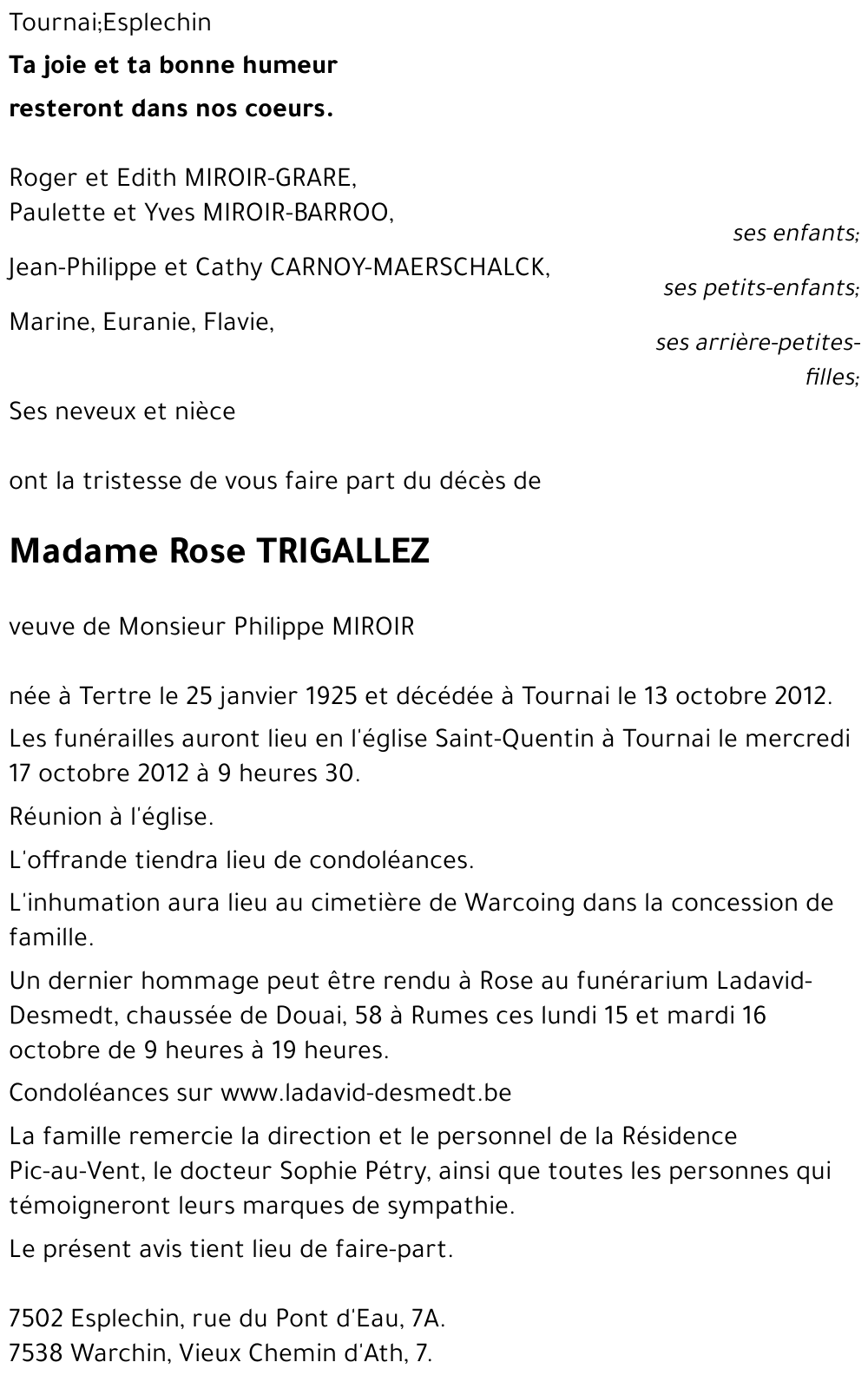 Rose TRIGALLEZ