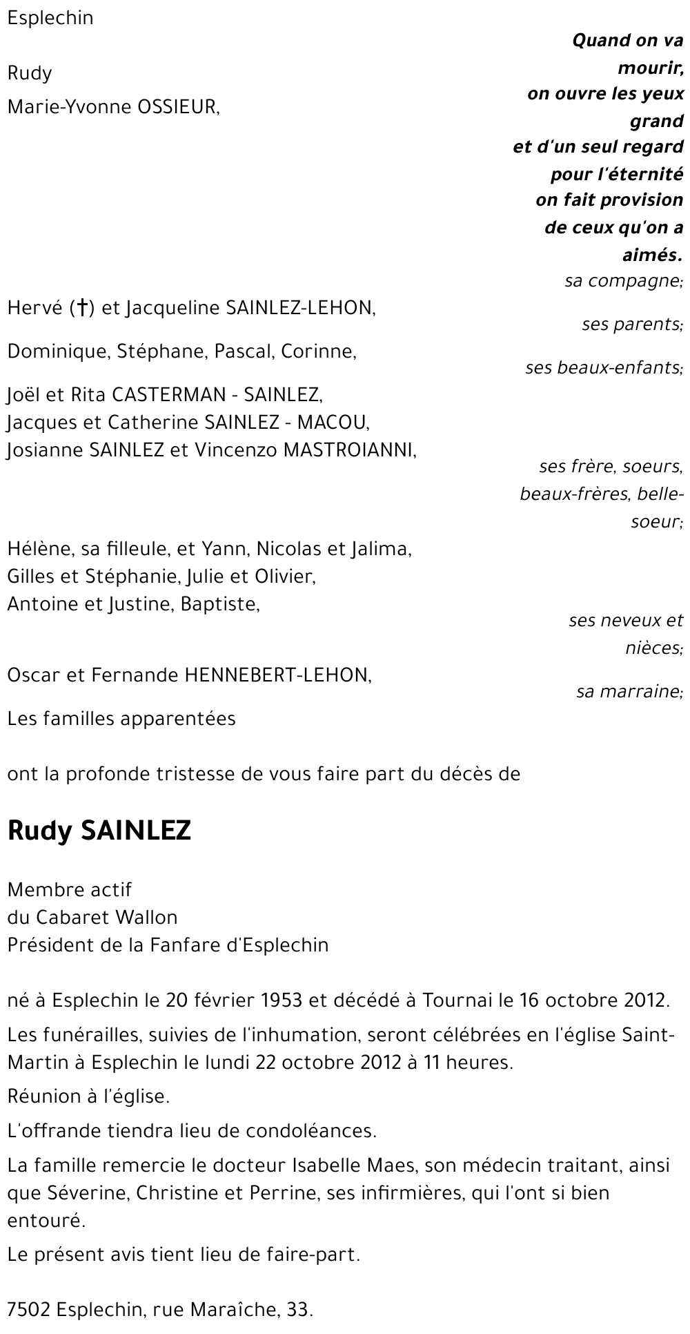 Rudolph SAINLEZ
