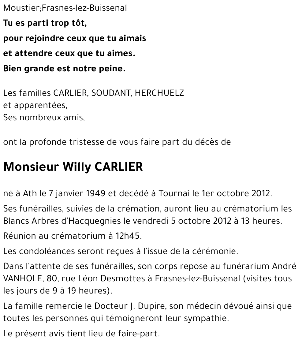 Willy CARLIER