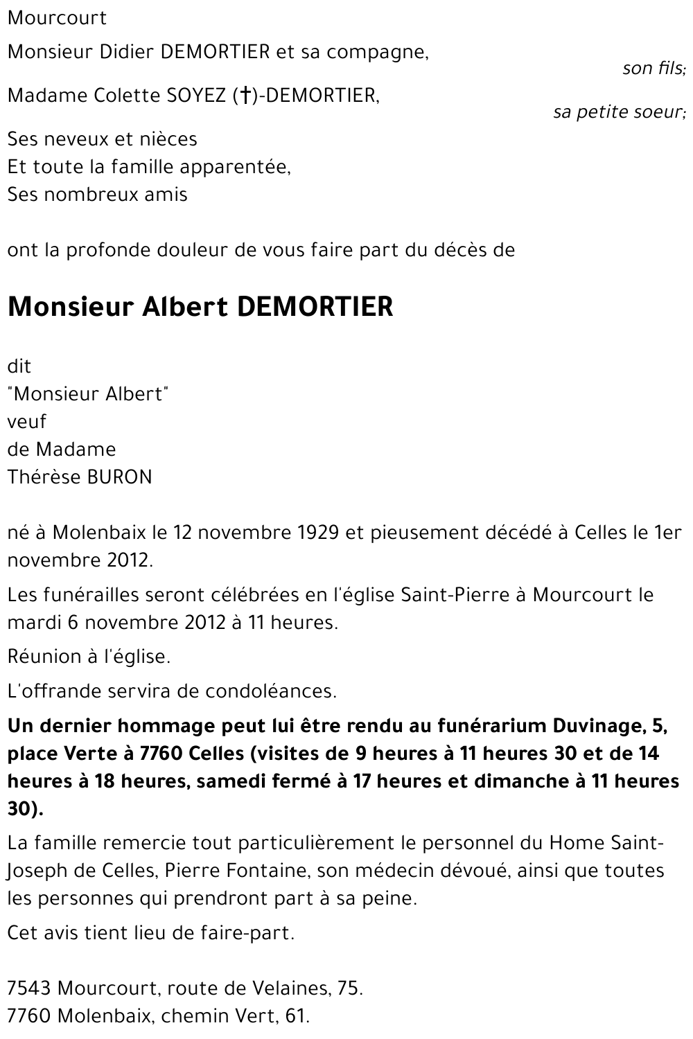 Albert DEMORTIER