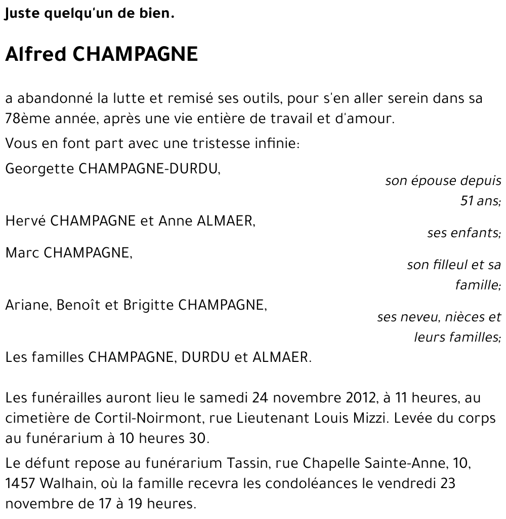 Alfred CHAMPAGNE