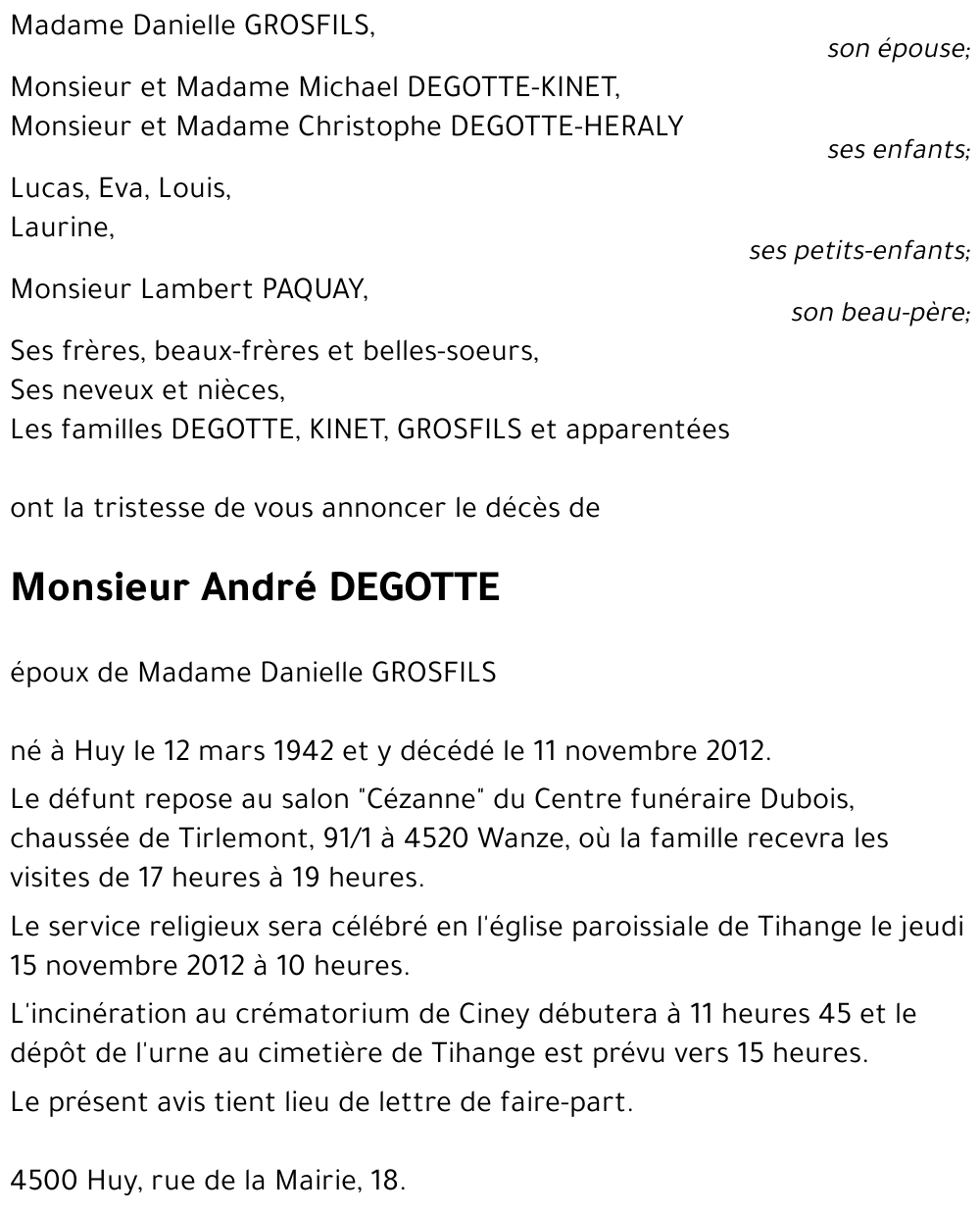 André DEGOTTE