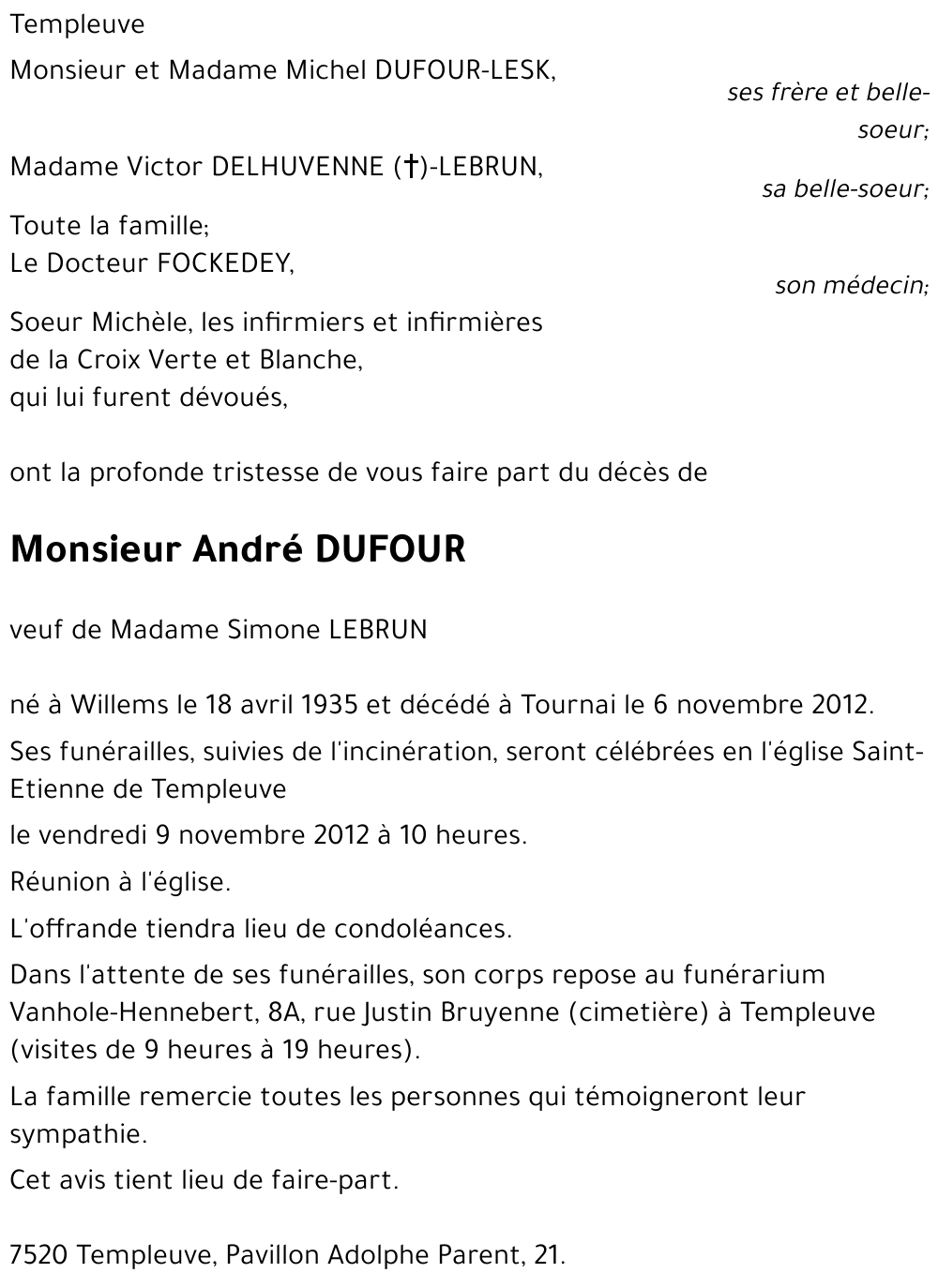 André DUFOUR