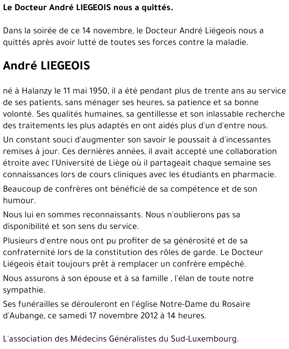 André LIEGEOIS