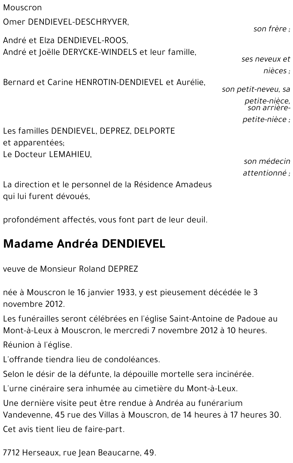 Andréa DENDIEVEL