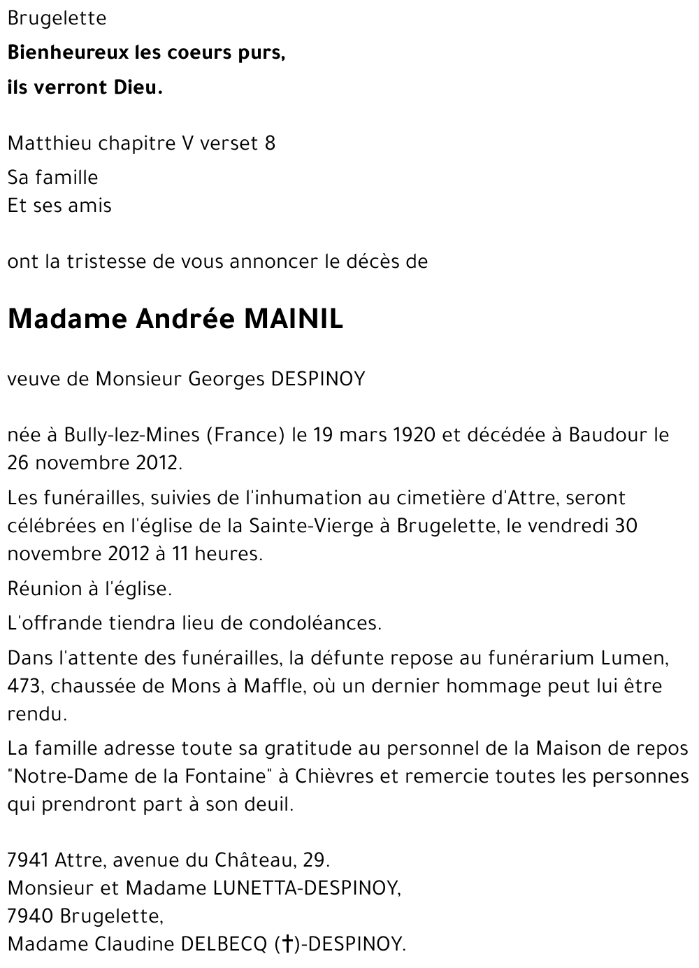 Andrée MAINIL