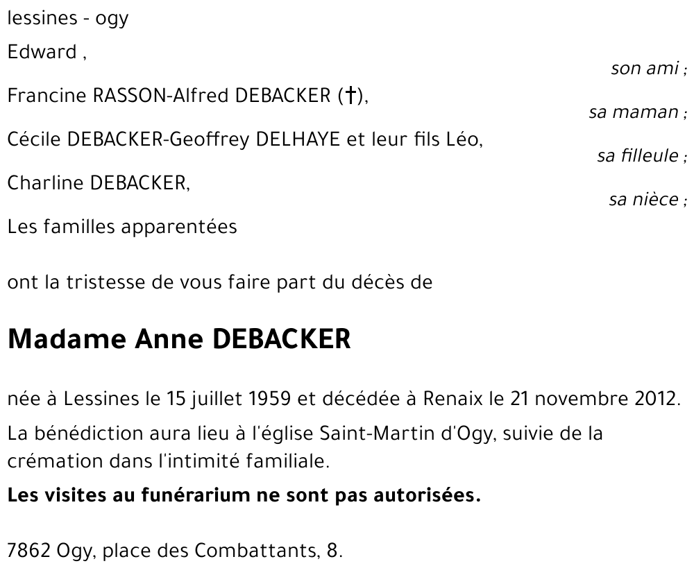 Anne DEBACKER