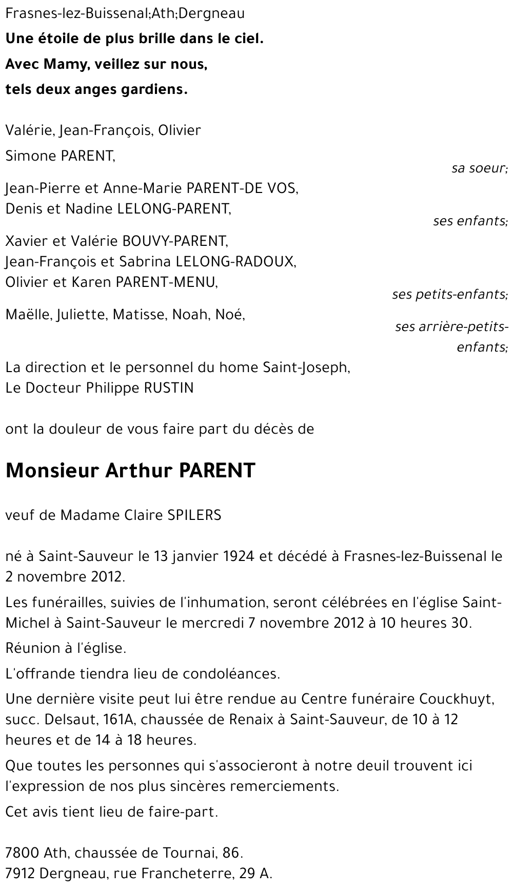 Arthur PARENT