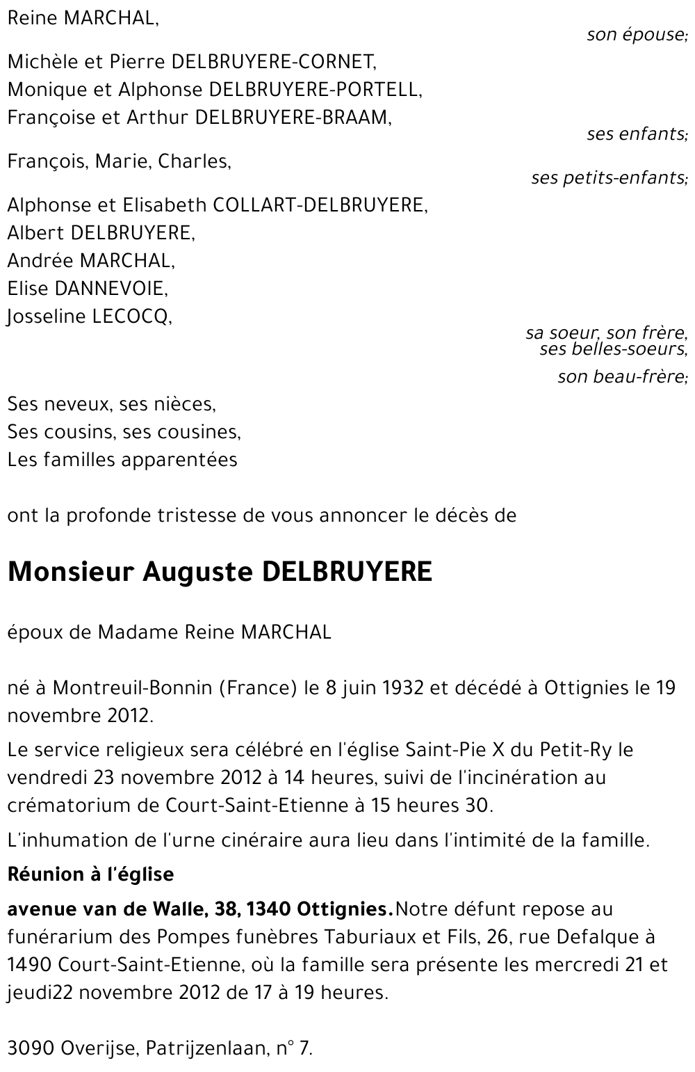 Auguste DELBRUYERE