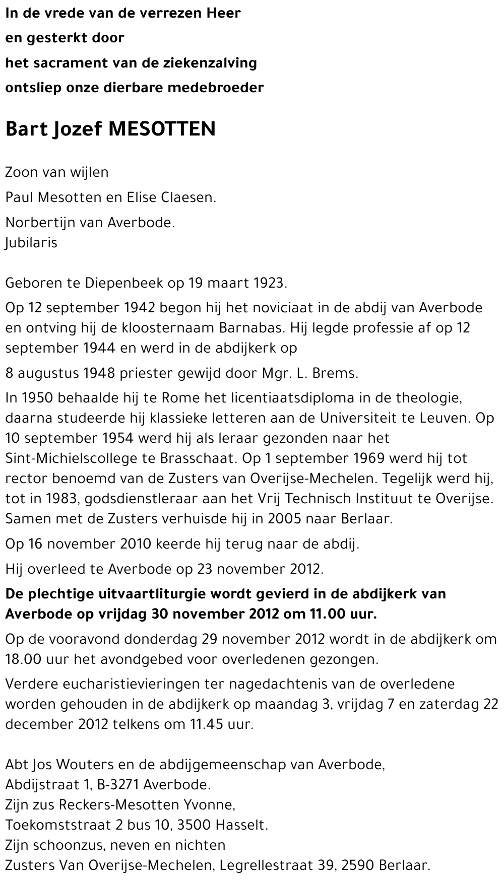 Bart Jozef MESOTTEN