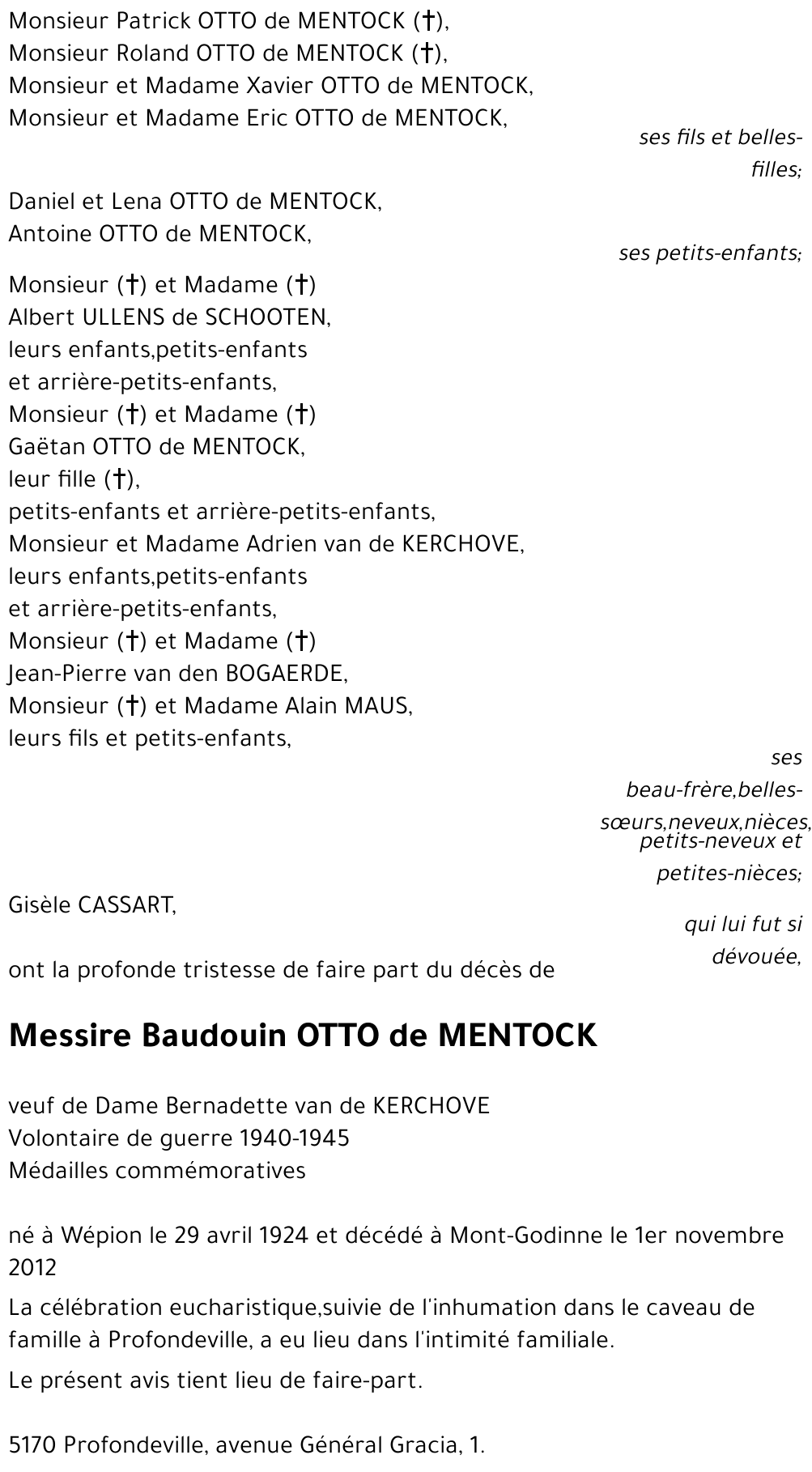 Baudoin OTTO de MENTOCK