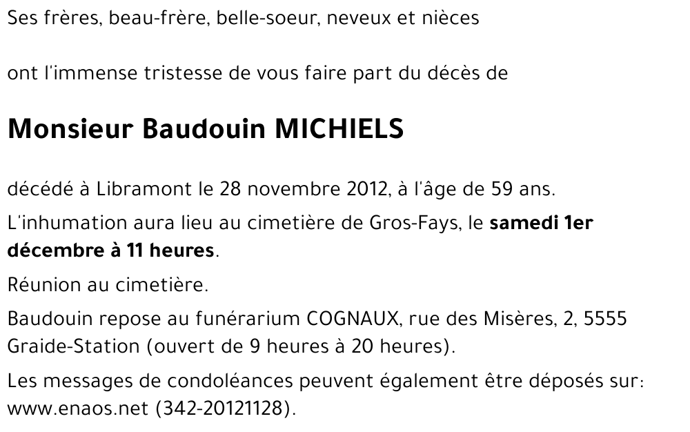 Baudouin MICHIELS