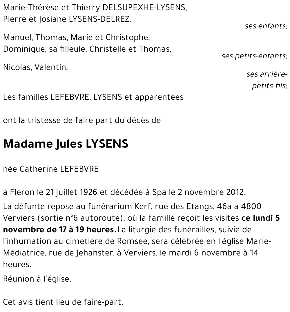 Catherine LEFEBVRE