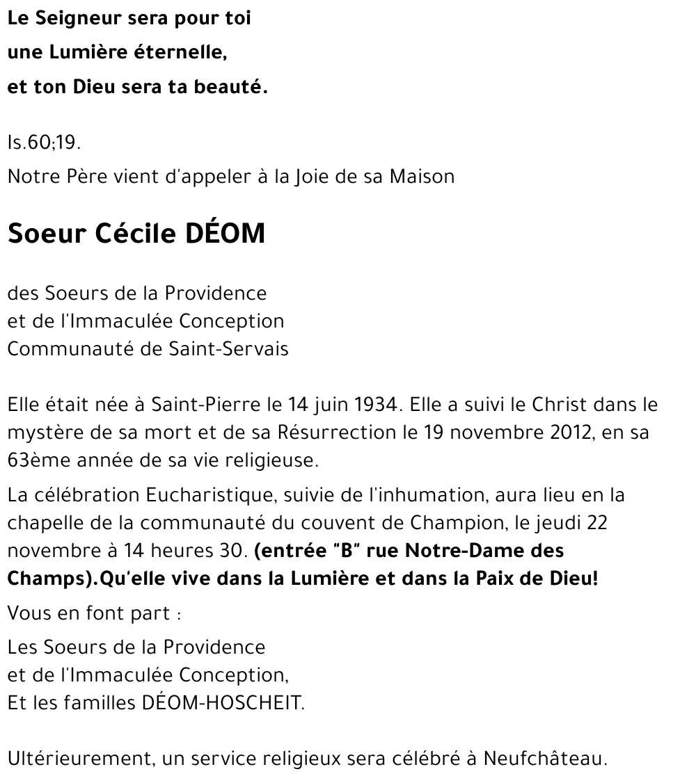 Cécile DÉOM