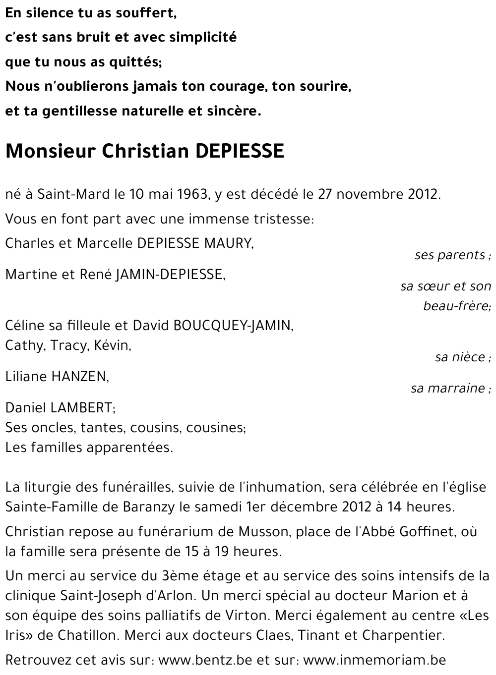 Christian DEPIESSE
