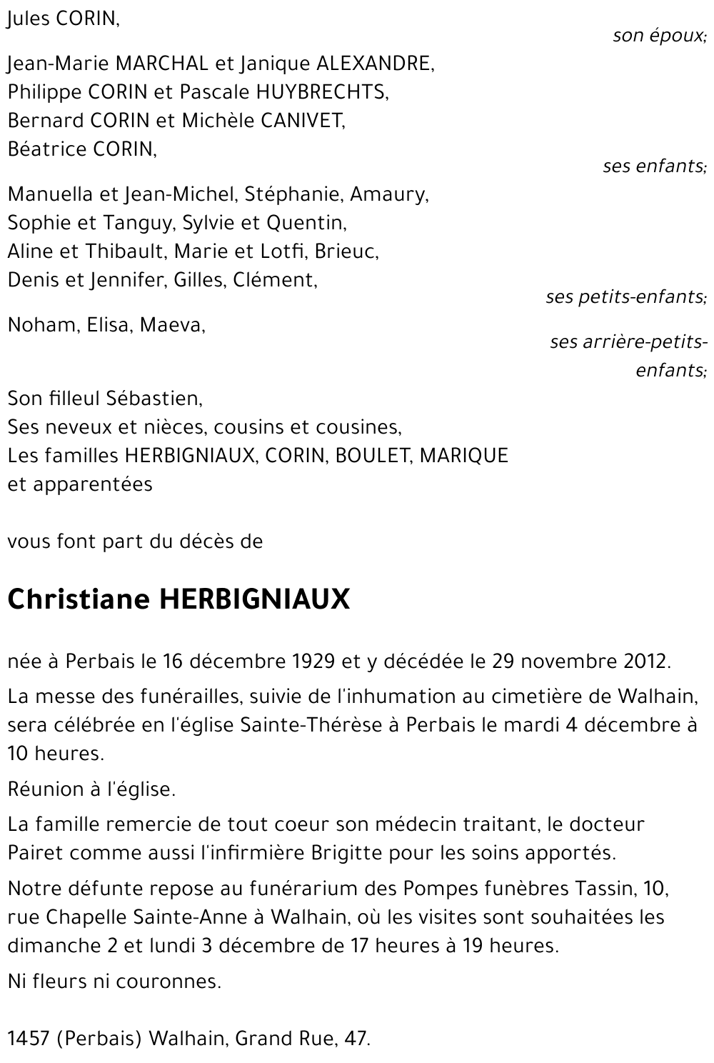 Christiane HERBIGNIAUX