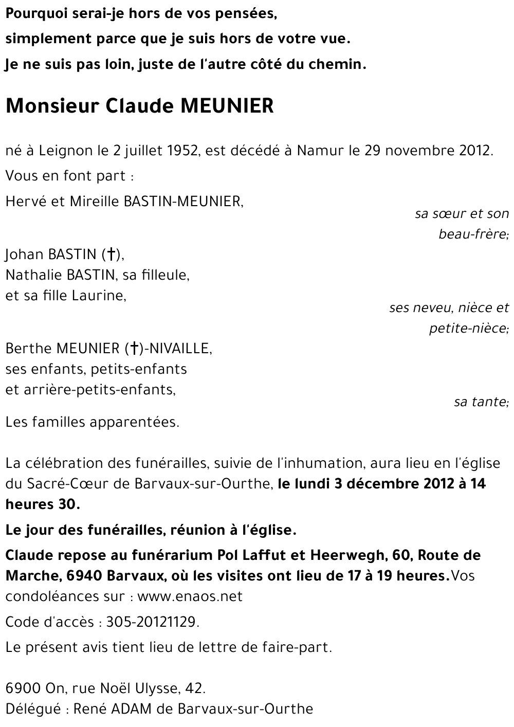 Claude MEUNIER