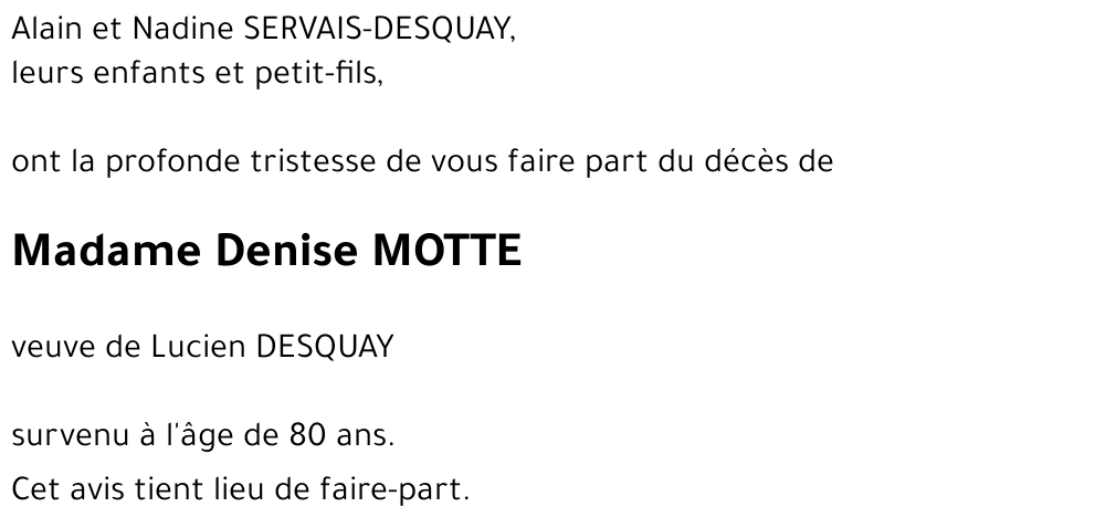 Denise MOTTE