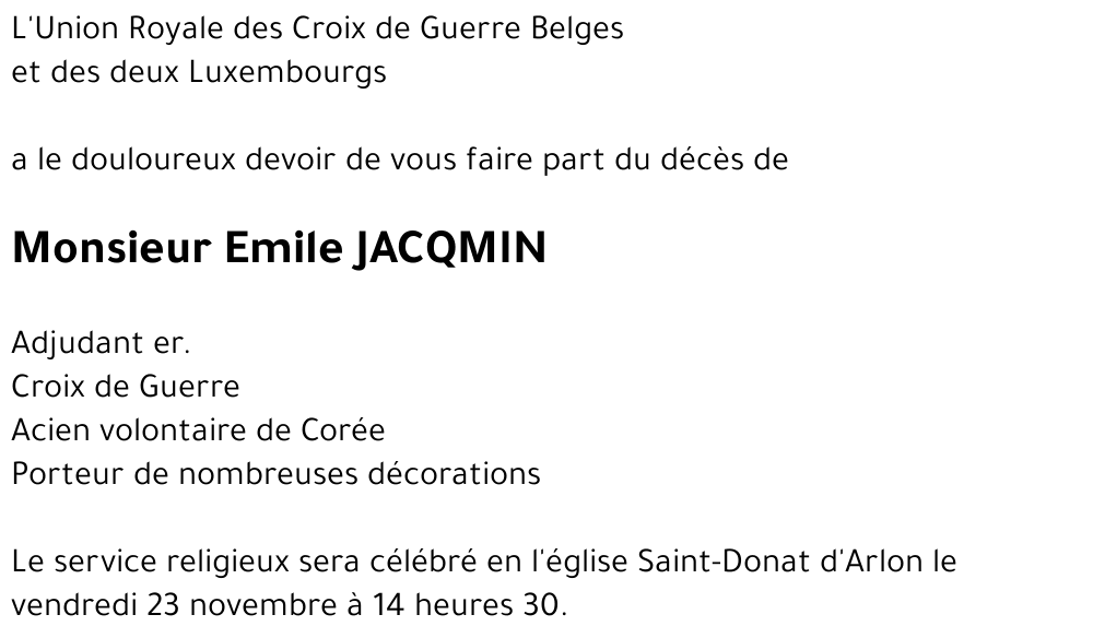 Emile JACQMIN