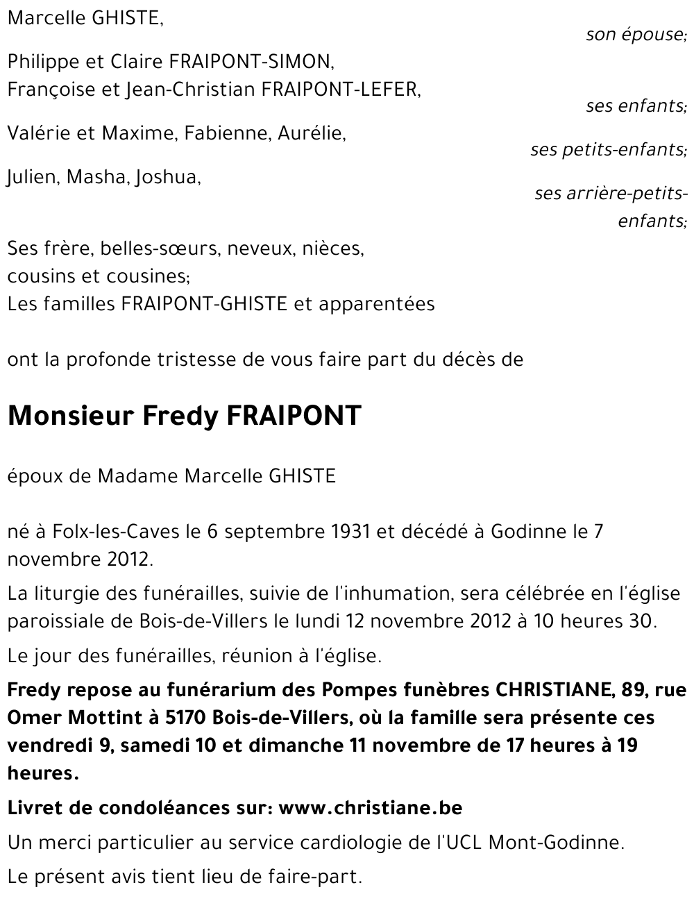 Fredy FRAIPONT