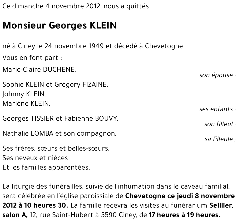 Georges KLEIN
