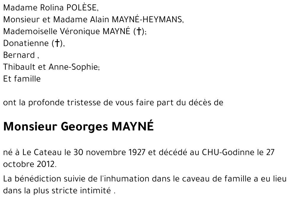 Georges MAYNE