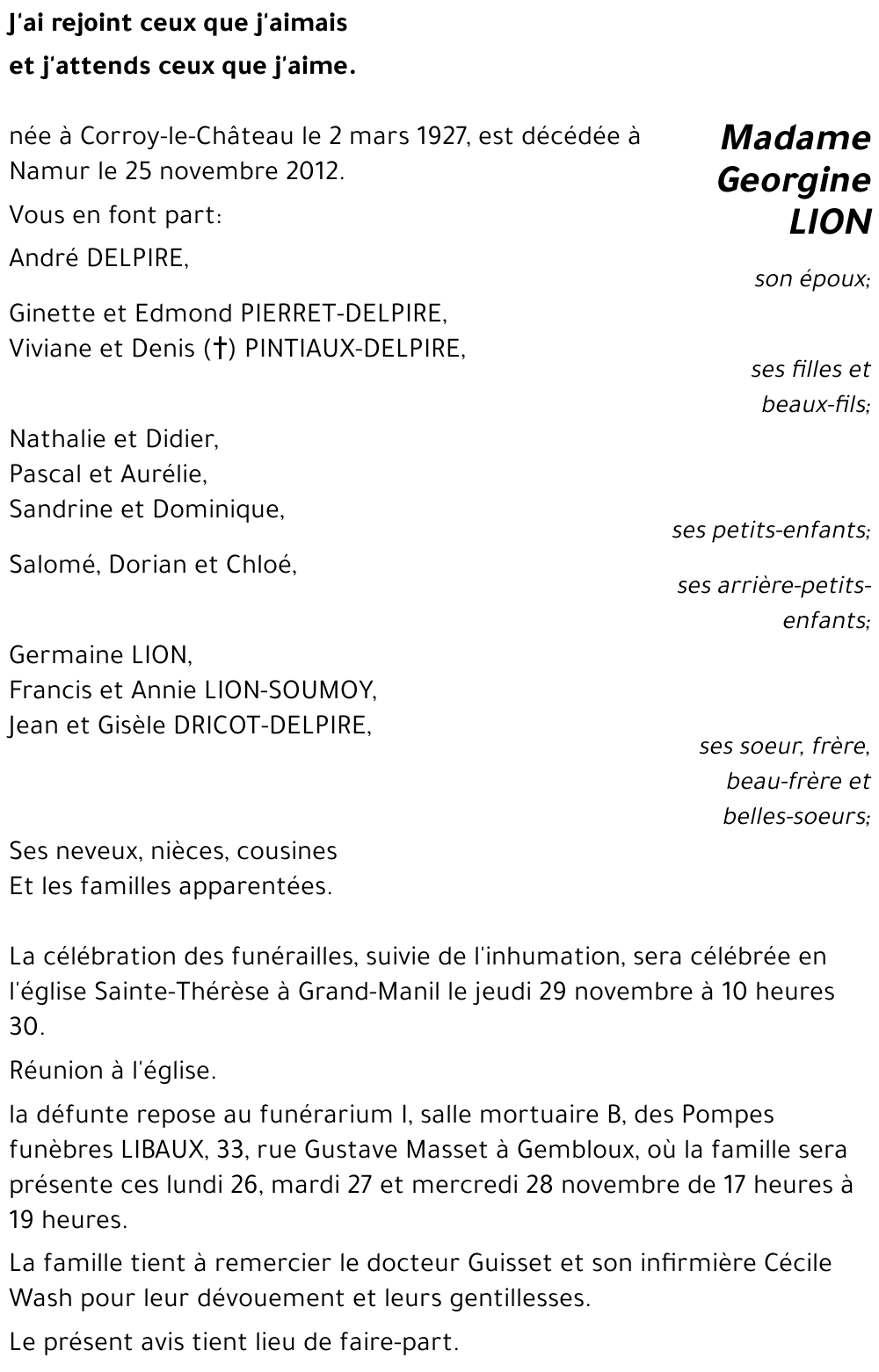 Georgine LION