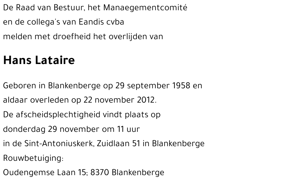 Hans LATAIRE