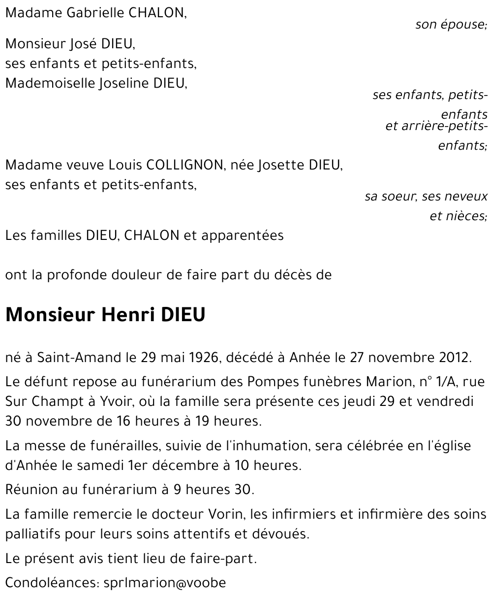 Henri DIEU