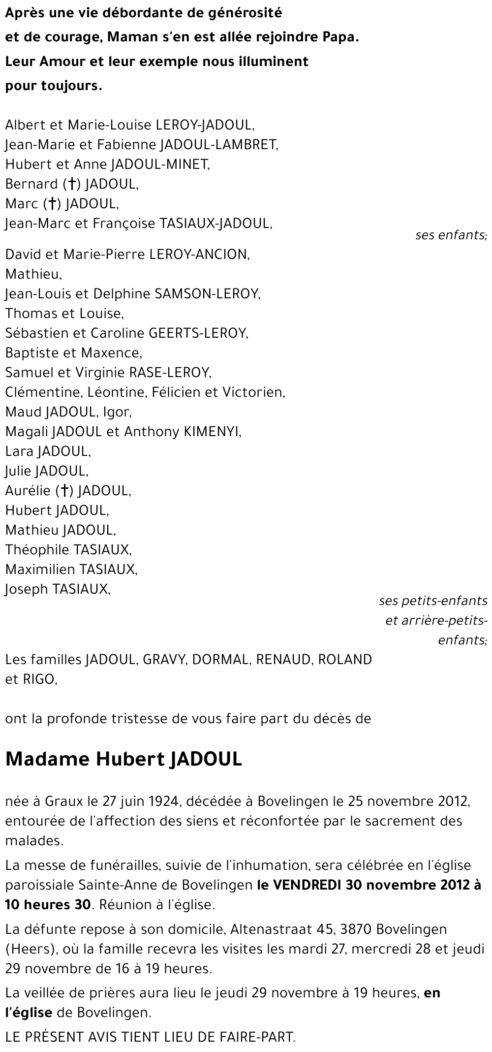 Hubert JADOUL