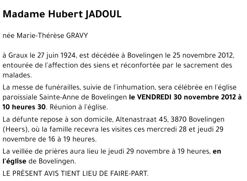 Hubert JADOUL
