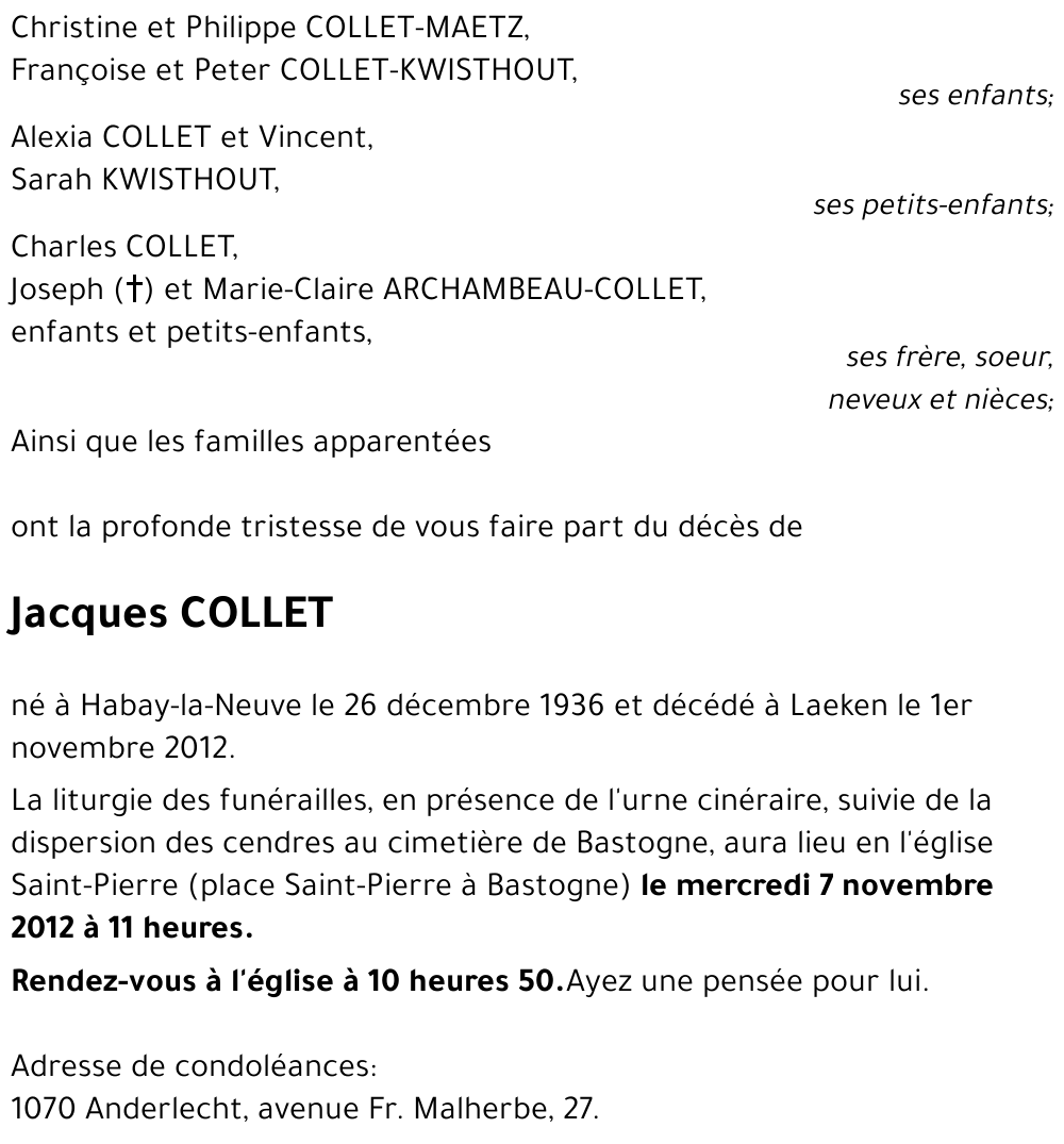 Jacques COLLET