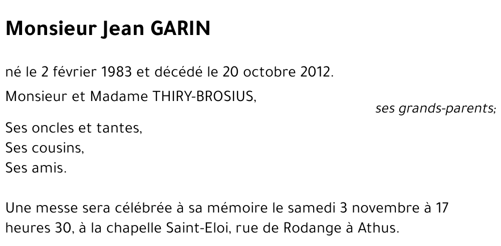 Jean GARIN