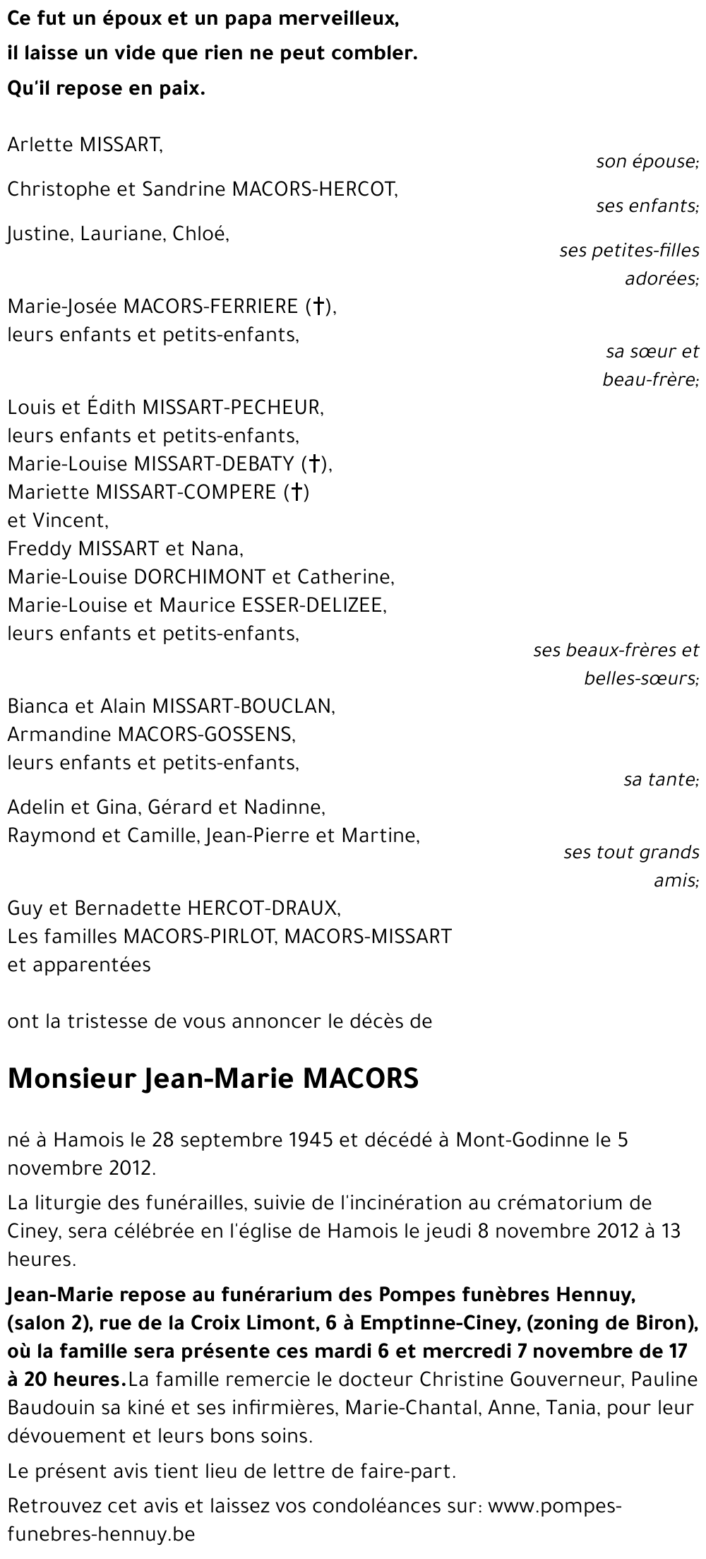Jean-Marie MACORS