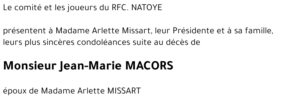 Jean-Marie MACORS