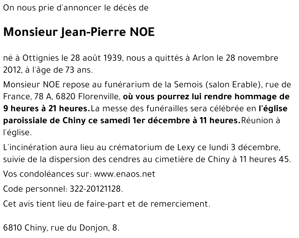 Jean-Pierre NOE