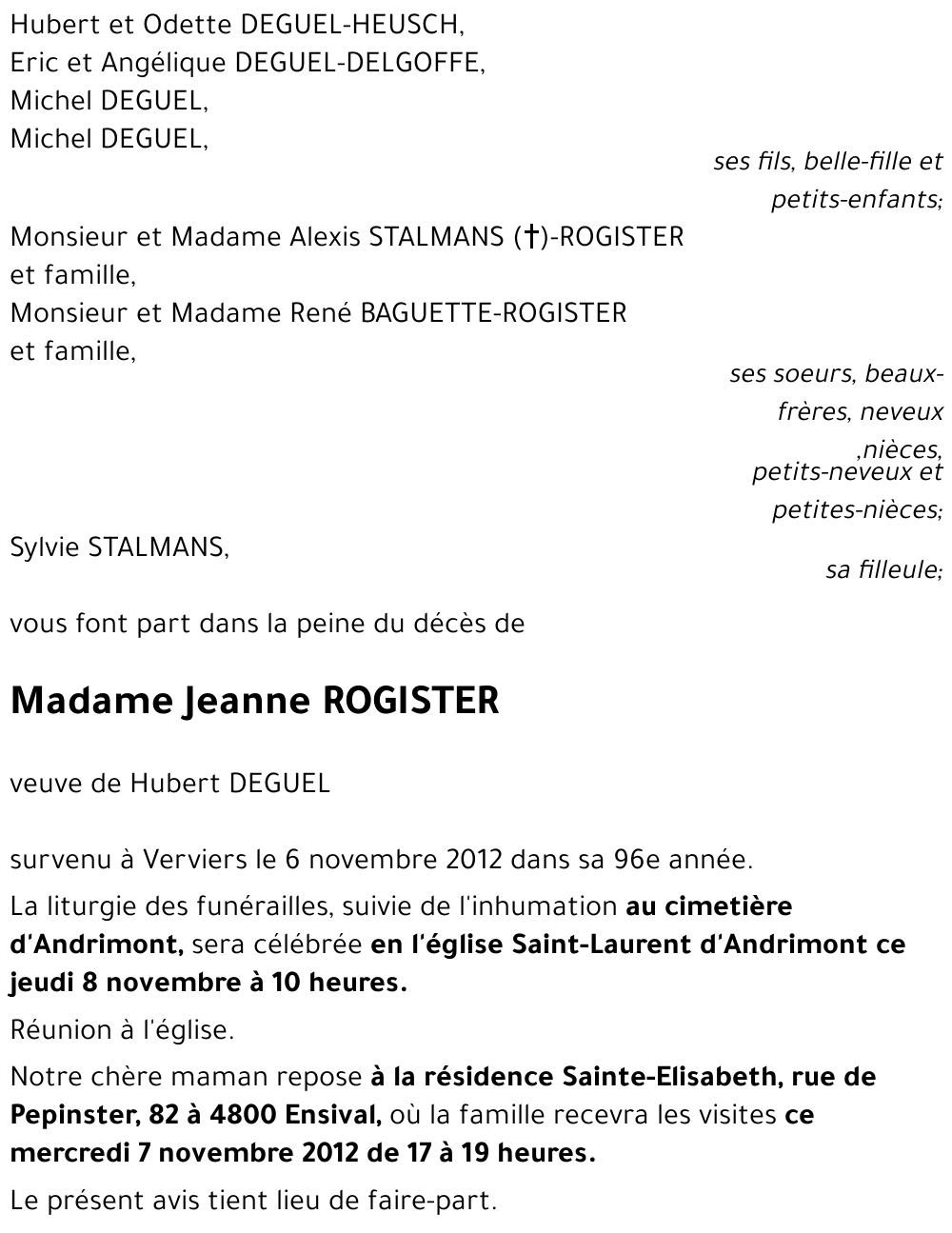 Jeanne ROGISTER