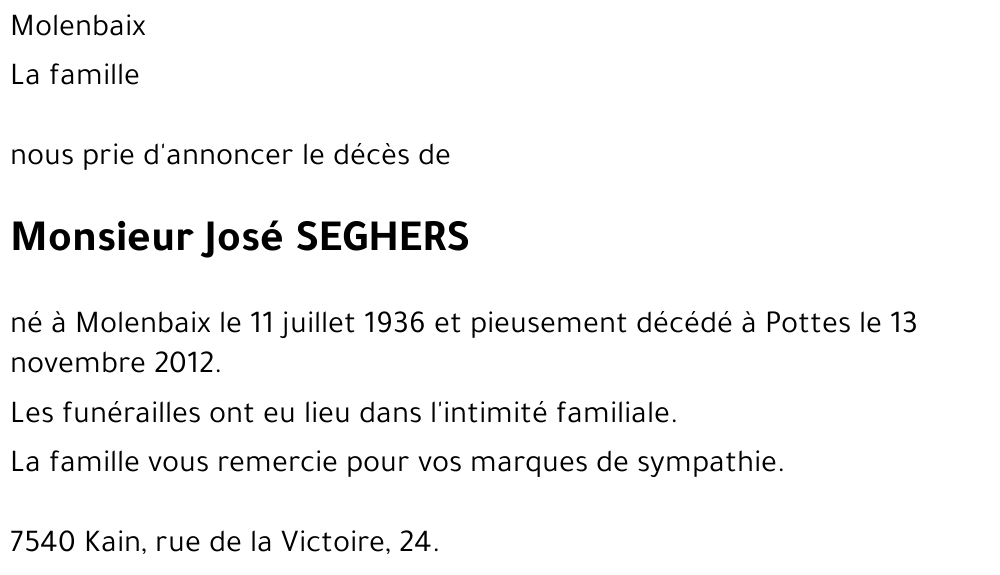 José SEGHERS