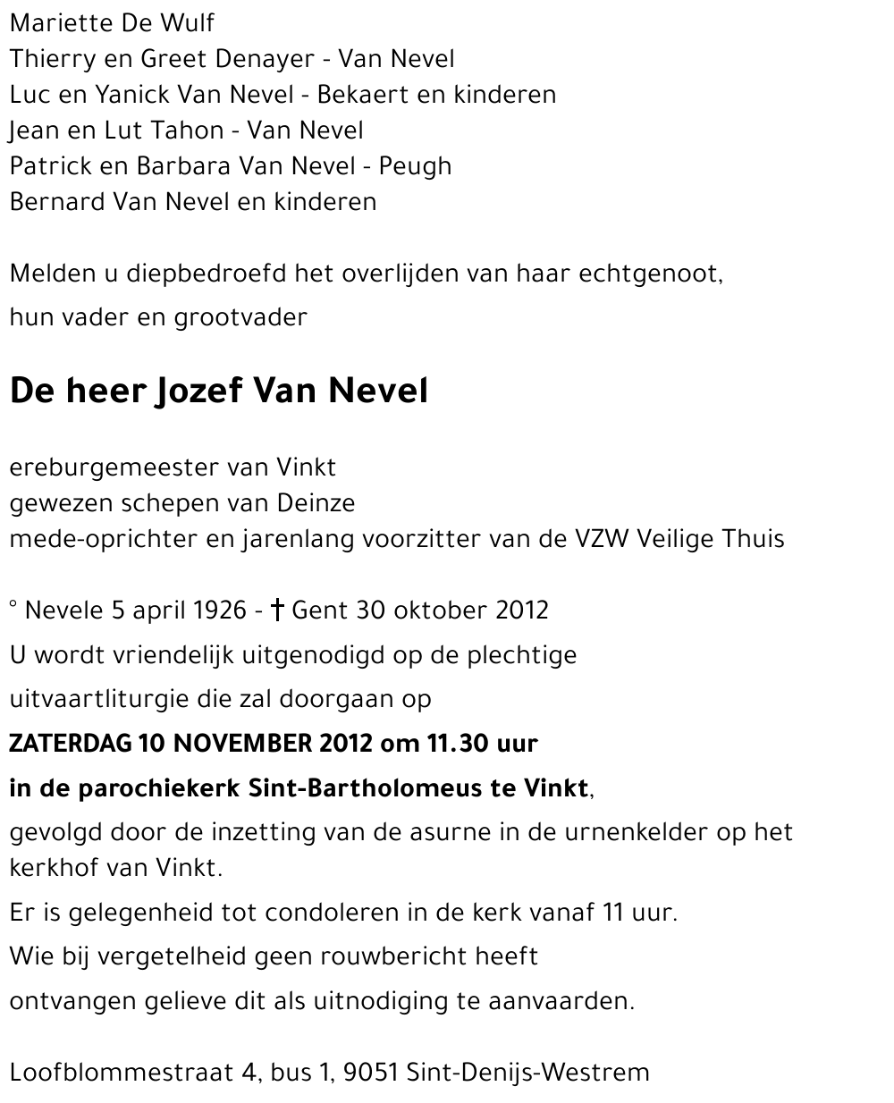 Jozef Van Nevel