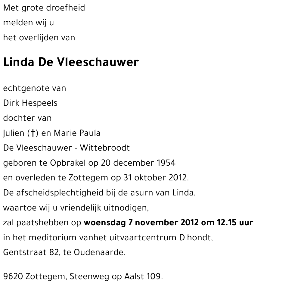 Linda De Vleeschauwer