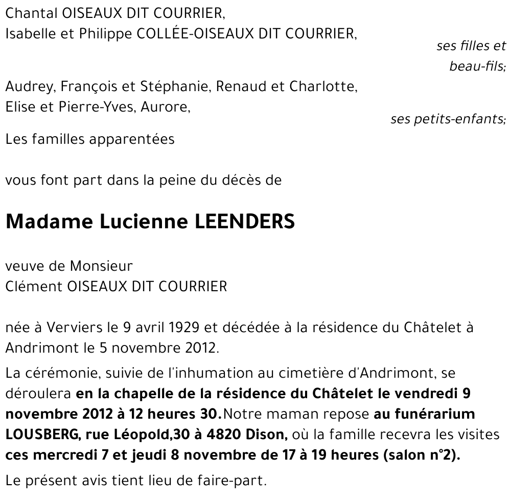 Lucienne LEENDERS