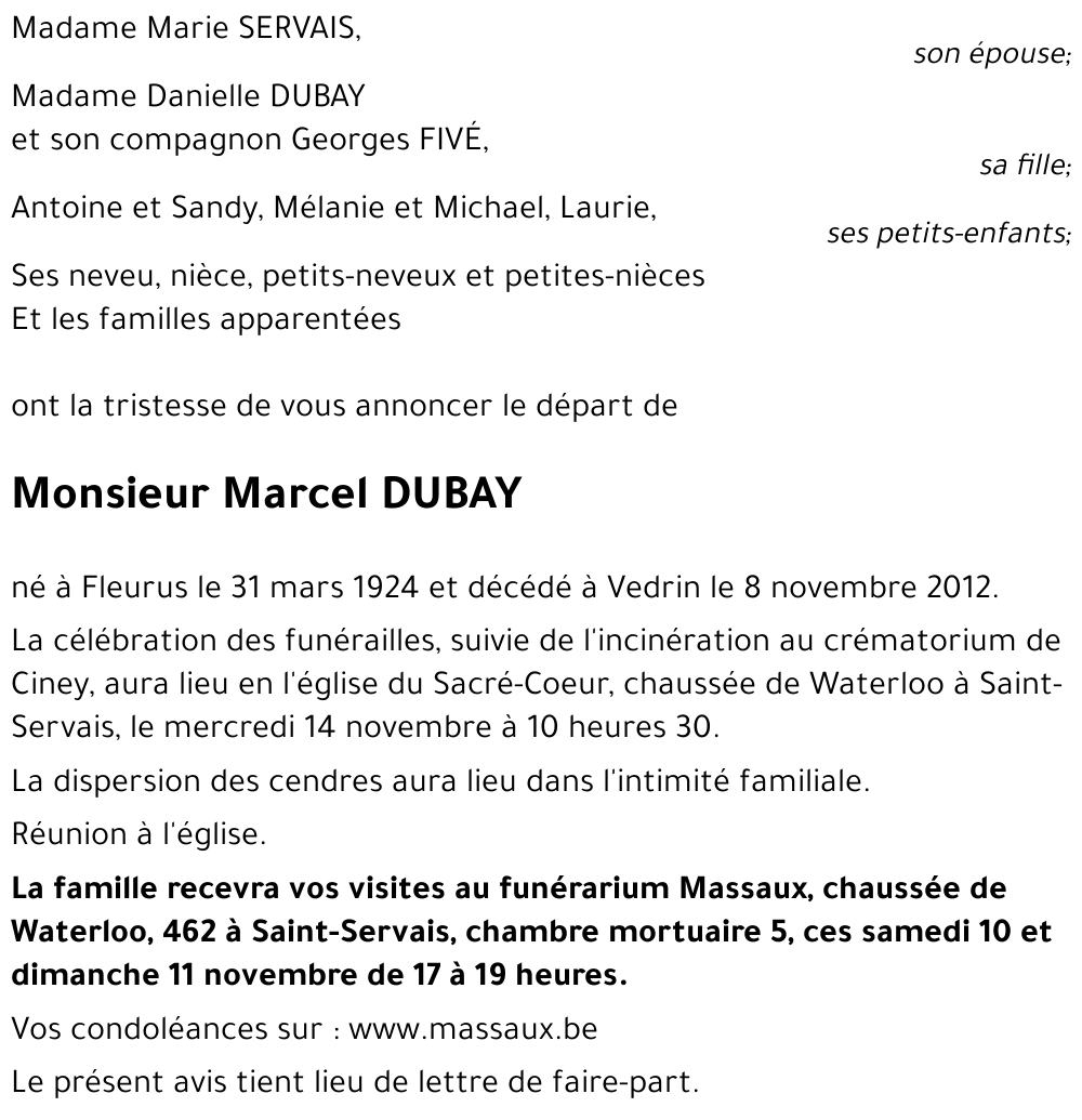 Marcel DUBAY
