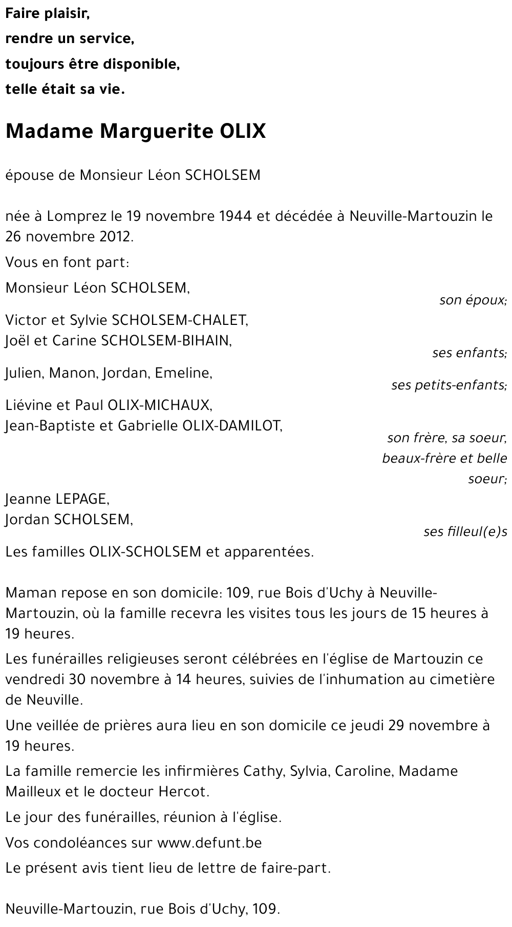Marguerite OLIX